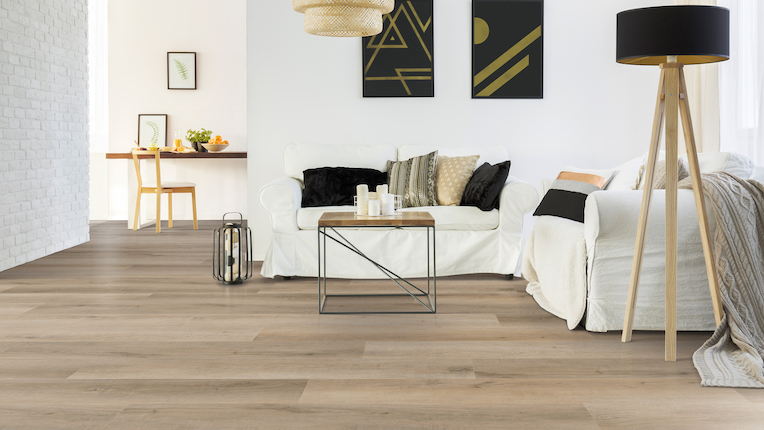 luxury vinyl plank flooring in a living room for your seattle washington home